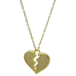 MISS ASTUTE Gold-Plated Heart Shaped Pendants with Chains-picture-37