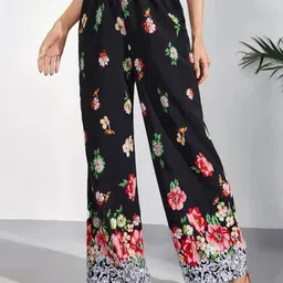 Stylecast X Kotty Women Floral Printed Original Relaxed Fit High-Rise Pleated Trousers-image-48