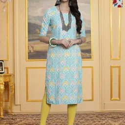 HERE&NOW Women Printed Straight Kurtas Pack Of 2-picture-25