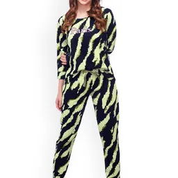 LOTIK Women's Cotton Geometric Print Full Sleeve NightsuitSet-picture-16