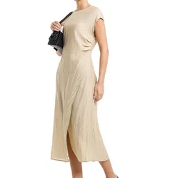 BCBG Self Design Round Neck Sheath Midi Dress image 4