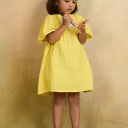 TINY TWILLS Embroidered Puff Sleeve Fit & Flare Dress image 3