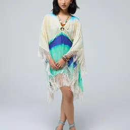 20Dresses Women V-Neck Flared Sleeve Kaftan Dress With Fringed-picture-20