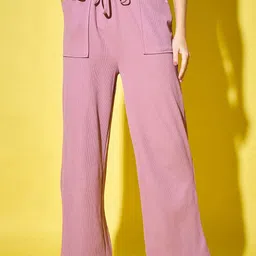 BUY NEW TREND Women Relaxed Loose Fit High-Rise Cargos Trousers-picture-29