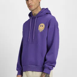 veirdo Men Full Sleeve Graphic Print Hooded Sweatshirt image 3