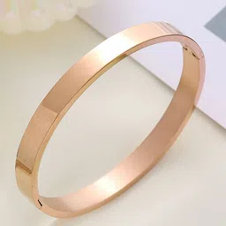 ZIVOM Women Rose Gold-Plated Kada Bracelet-image-9