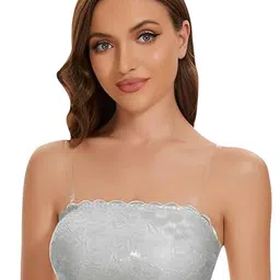 ComfyStyle Floral Bandeau Bra Full Coverage Lightly Padded image 2