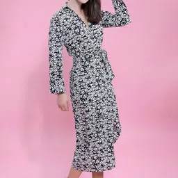 French Theory Women Animal Print A-Line Midi Dress image 4