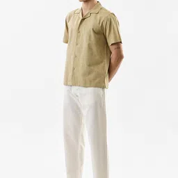 Snitch Men Textured Cuban Collar Casual Shirt image 3