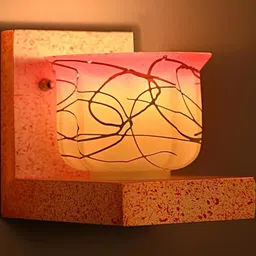 SOMIL Pink Glass Cylinder Printed Wall Lamps-picture-21