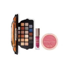 Makeup Revolution London Set Of 3 Blusher Reloaded & Air Blur Liquid & Eyeshadow Palette-picture-35