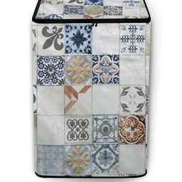 The Furnishing Tree Cream Printed Washing Machine Cover-picture-1