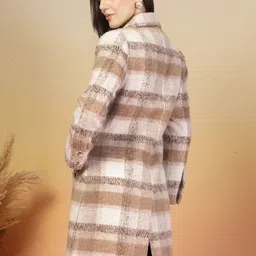 The Roadster Lifestyle Co Checked Overcoat image 3