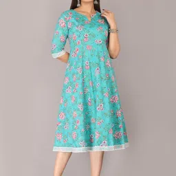 JEMCY Women V-Neck Floral Print Layered Maxi Dress-picture-41