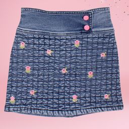 CUTECUMBER Embroidered A-Line Above Knee Skirt-picture-5
