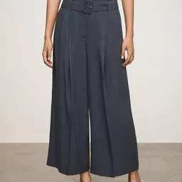 MANGO Women Pleated Trousers with Belt-image-74