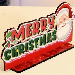 CraftVatika Green Printed Table Small Christmas Showpiece - 4.72 In image 2