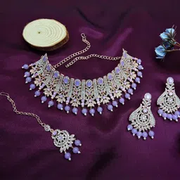 VATSALYA creation Women PurpleJewellery Set-picture-51