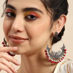 VAGHBHATT Peacock Shaped Chandbalis Earrings-picture-49