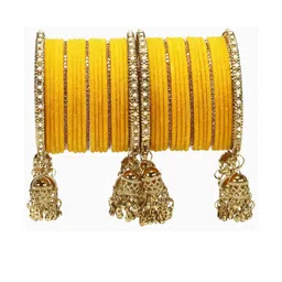 GLIKA Set Of 42 Gold-Plated Zircon Studded Bangles image 4