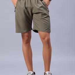 V-Mart Men Textured Regular Fit Mid-Rise Shorts-picture-38