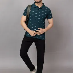 TRIUS Men Conversational Printed Polo Collar T-shirt-picture-31