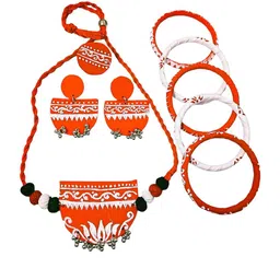 SOUNDARYA BOUTIQUE Multicoloured Alloy Jewellery Set-picture-19