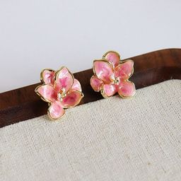 VAGHBHATT Gold Plated Enamelled Floral Studs-picture-27