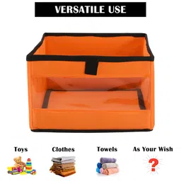 Aura Orange 12 Pieces Foldable Wardrobe Multi-Utility Organisers image 5