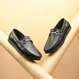 AARAVIN'S Men Solid Formal Horsebit Loafers-picture-23