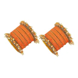 ZULKA Set Of 42 Cubic Zirconia-Studded Pearl LinkedBangles image 2
