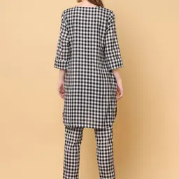 aayusika Checked Pure Cotton Tunic & Trousers Co-Ords image 2