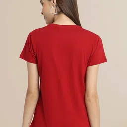 Fabflee Pack Of 3 Women Typography Printed Cotton T-shirts image 4