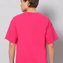 Besick Men Typography Printed Drop Shoulder Sleeves Oversized T-shirt image 4