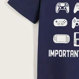 StyleCast Boys Navy Blue Graphic Printed Regular T-shirt image 4