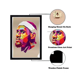 Gallery99 Pink & White Lebron James Framed Wall Art image 4
