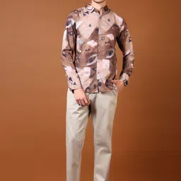 V-Mart Men Textured Regular Fit Mid-Rise Chinos image 4