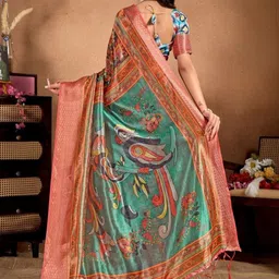 Faishonhouse Ethnic Motifs Silk Blend Saree image 5