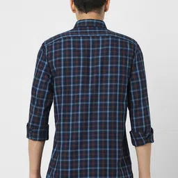 Peter England Casuals Men Tartan Checked Slim Fit Cotton Shirt image 5