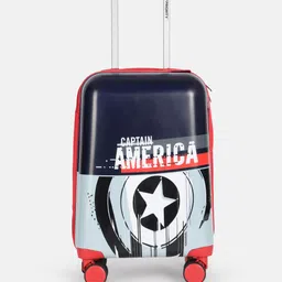 Priority Boys Captain America Print Hard Sided Cabin Trolley Bag - 38 L-picture-0