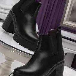 Kliev Paris Women High Heeled Ankle Chelsea Boots-image-74