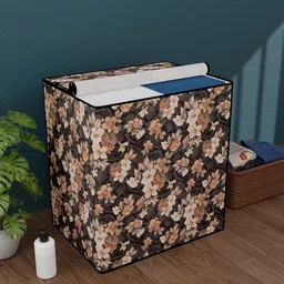 Kuber Industries Grey & Brown Printed Washing Machine Cover-picture-22