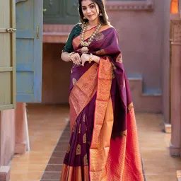 AMRUTKALA SAREES Woven Design Zari Saree-picture-11