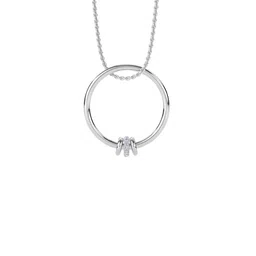 LUNA Women 14KT Gold Lab Grown Diamond Round Ring Pendant With Gold Chain-image-37