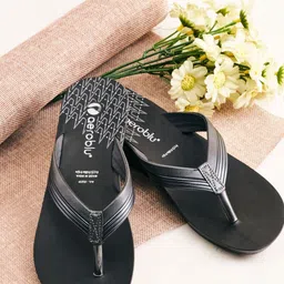 Aeroblu Printed Open Toe Leather Open Toe Flats-image-1