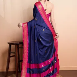 Shriyangan Woven Design Zari Art Silk Handloom Kanjeevaram Saree image 3