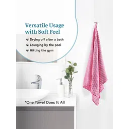 Kuber Industries Pink & Blue 4 Pieces Printed 280 GSM Ultra Absorbent Soft Hand Towels image 5