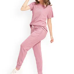 WEET Printed Round Neck T-Shit With Joggers Co-Ords image 4