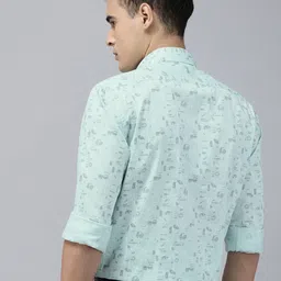 Arrow Pure Cotton Manhattan Slim Fit Abstract Printed Formal Shirt image 3