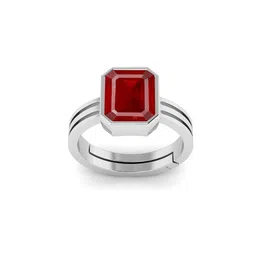 RRVGEM 10.00 Ratti Ruby Silver Plated Adjustable Ring-picture-29
